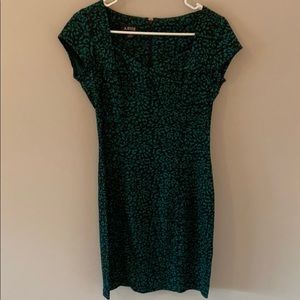 Green and black dress